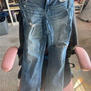 Stylish Distressed Blue Boyfriend Jeans